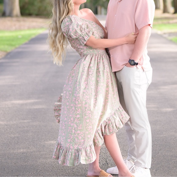 REVOLVE | Cleobella Asymmetrical One Shoulder Cut
Out Paola midi Dress - Picture 3 of 7